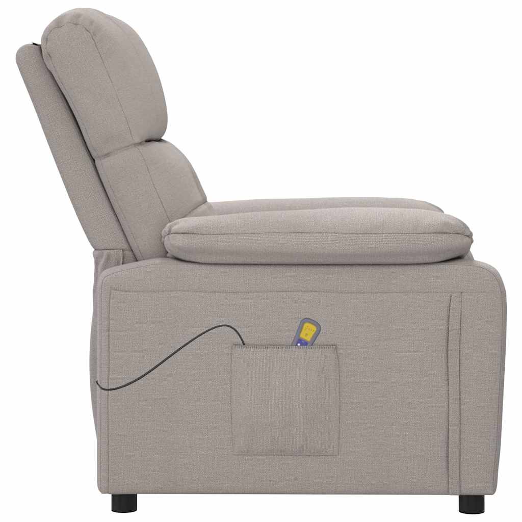 Massage Chair Taupe Fabric