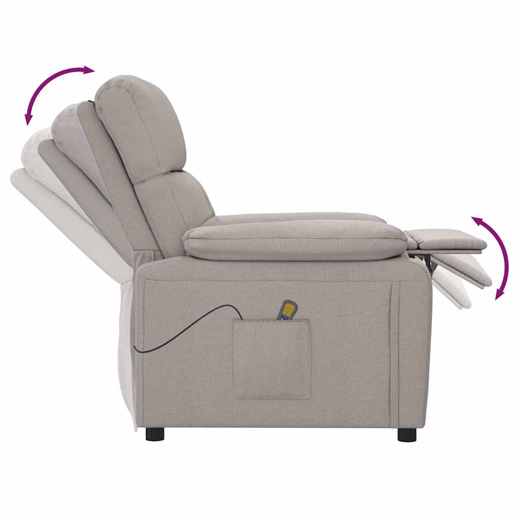 Massage Chair Taupe Fabric