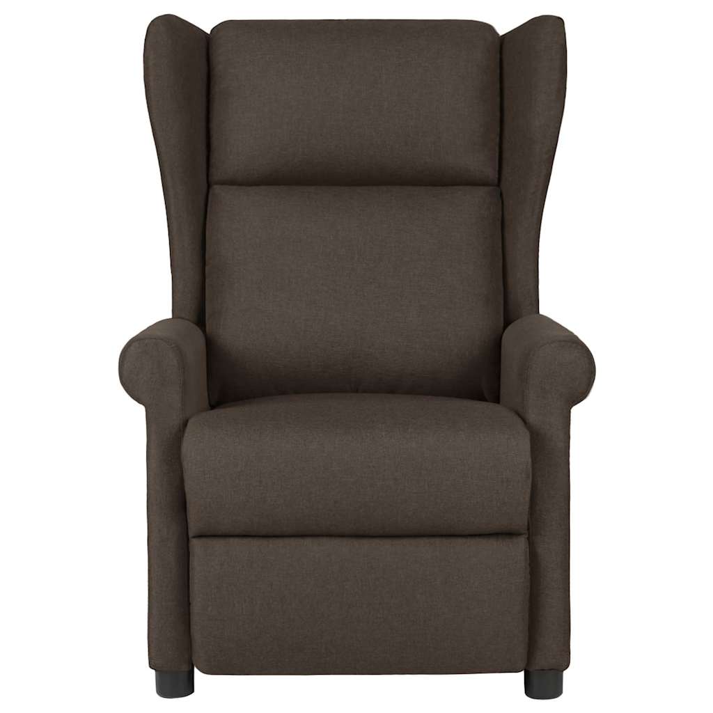 Massage Chair Dark Brown Fabric