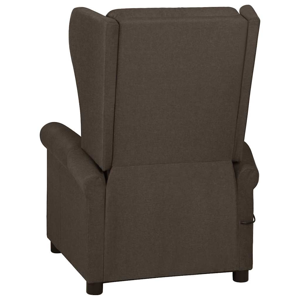 Massage Chair Dark Brown Fabric