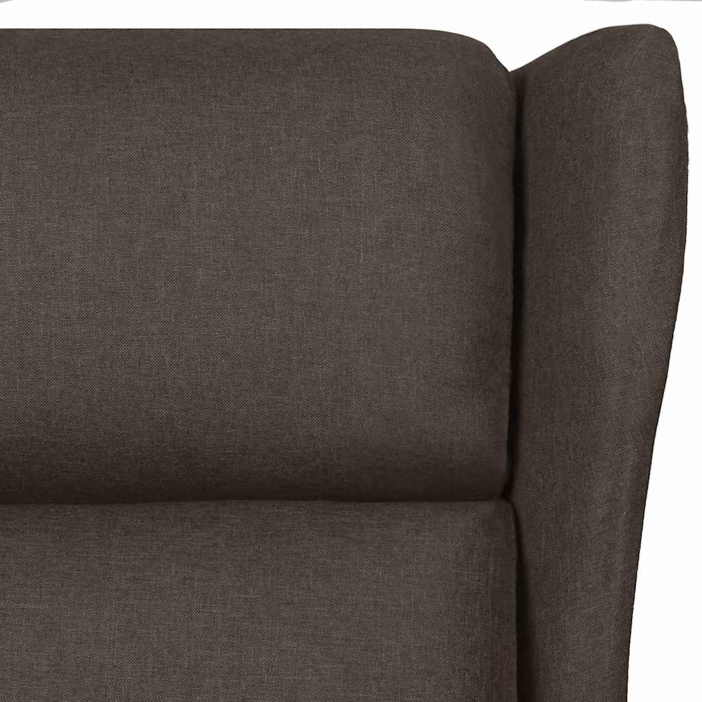 Massage Chair Dark Brown Fabric