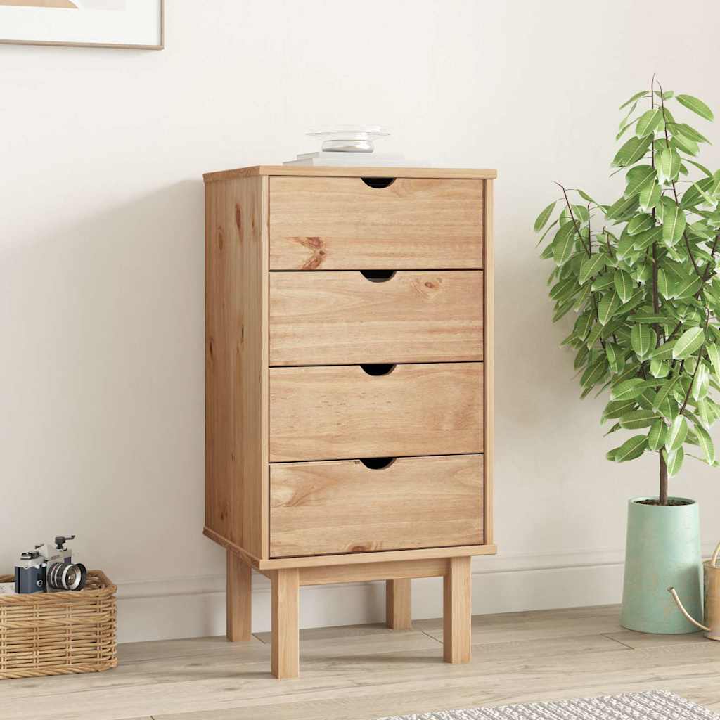Drawer Cabinet"OTTA" 45x39x90cm Solid Wood Pine
