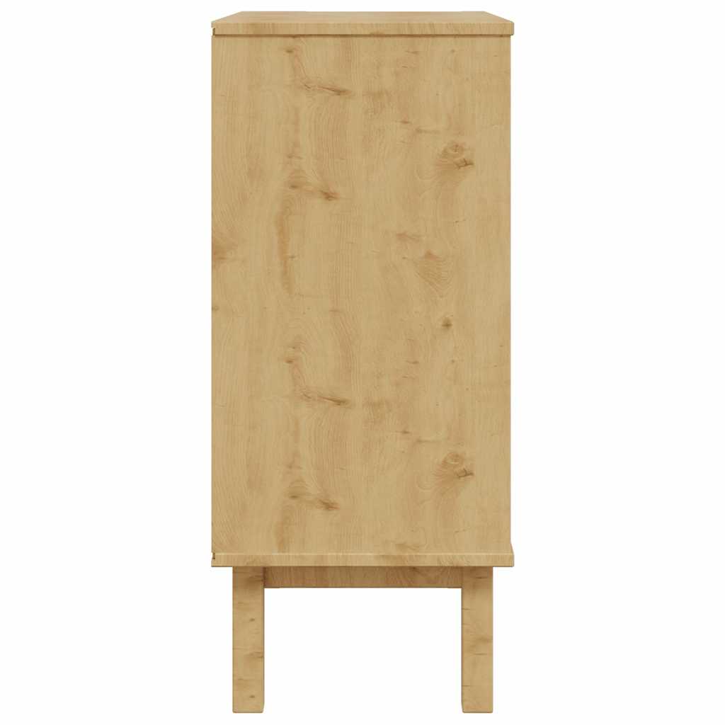 Drawer Cabinet OTTA Brown&White 76.5x39.5x90cm Solid Wood Pine