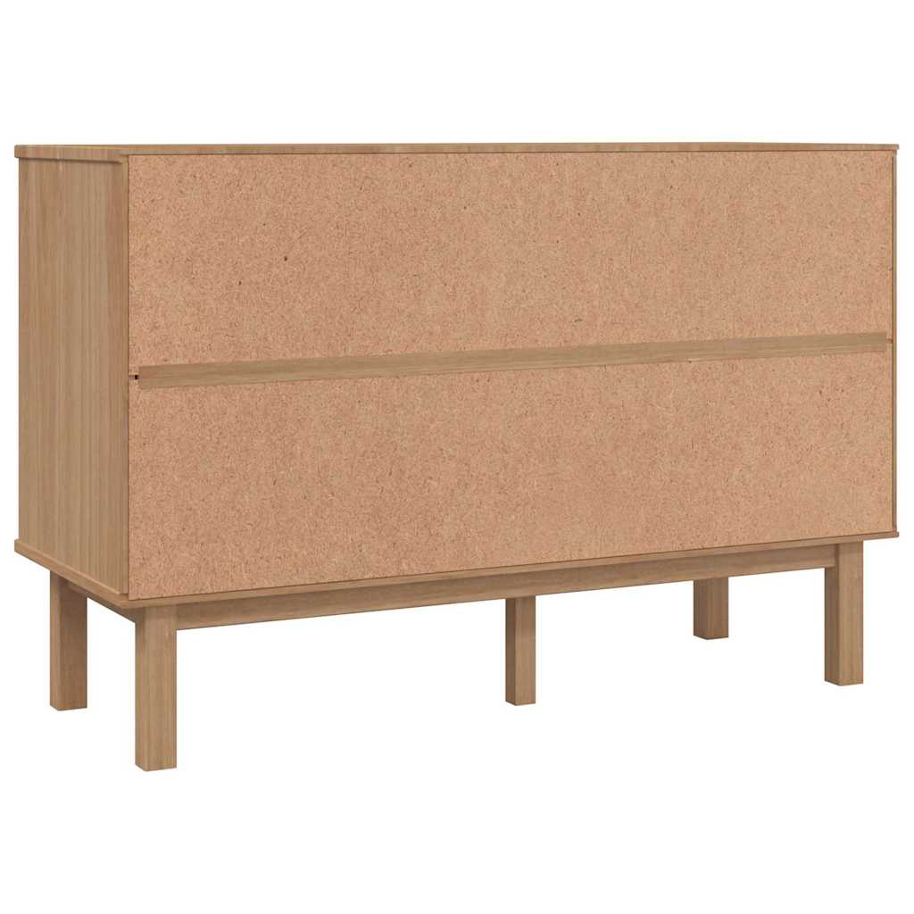 Drawer Cabinet"OTTA"Brown&White 111x43x73,5 cm Solid Wood Pine