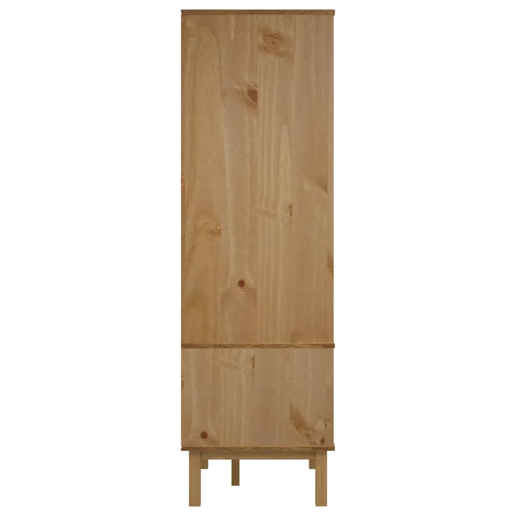 Wardrobe "OTTA" Brown and White 76,5x53x172 cm Solid Wood Pine
