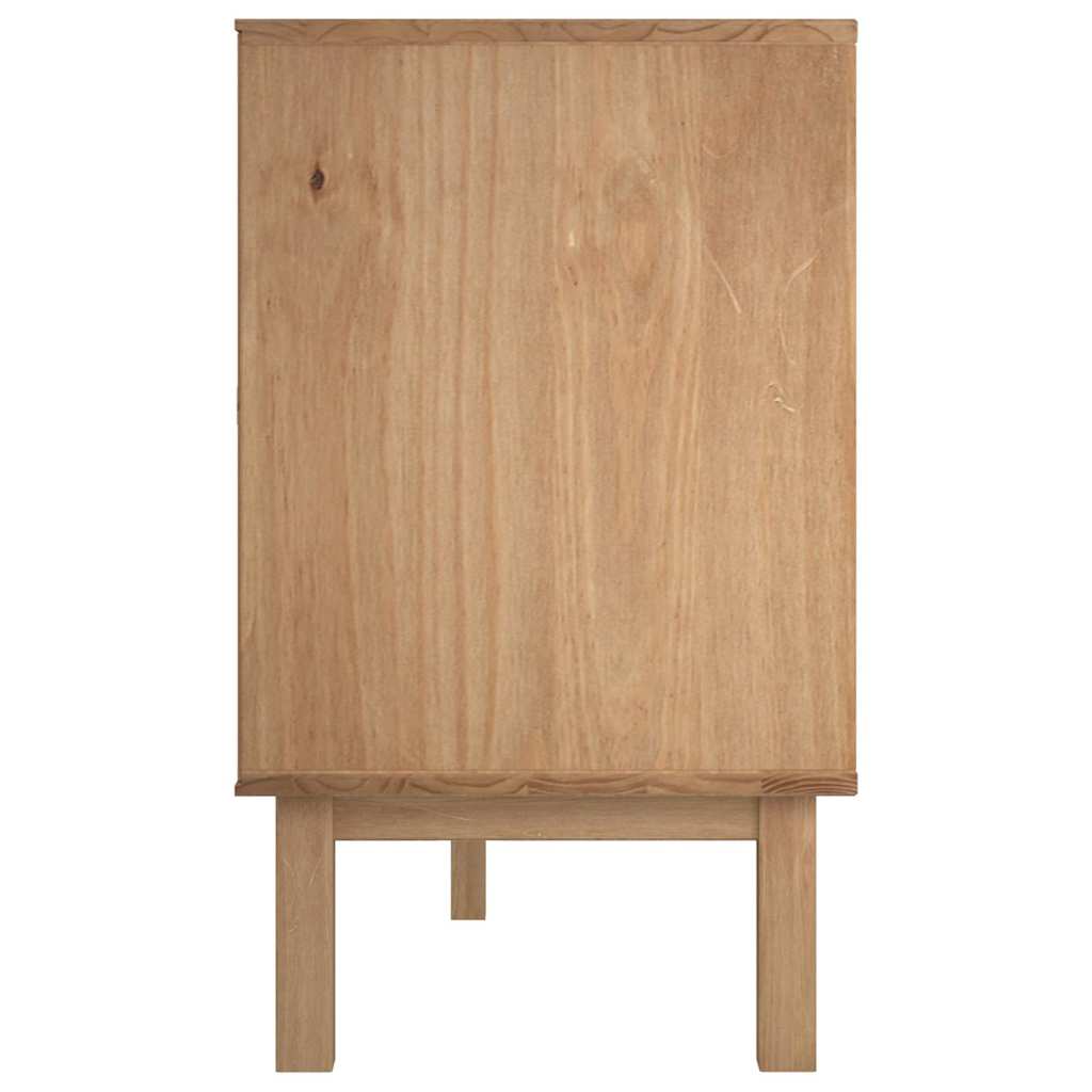 Sideboard "OTTA" Brown and White 113,5x43x73 cm Solid Wood Pine