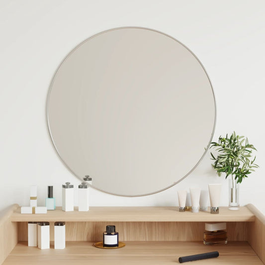 vidaXL Wall Mirror Silver Ø 60 cm Round