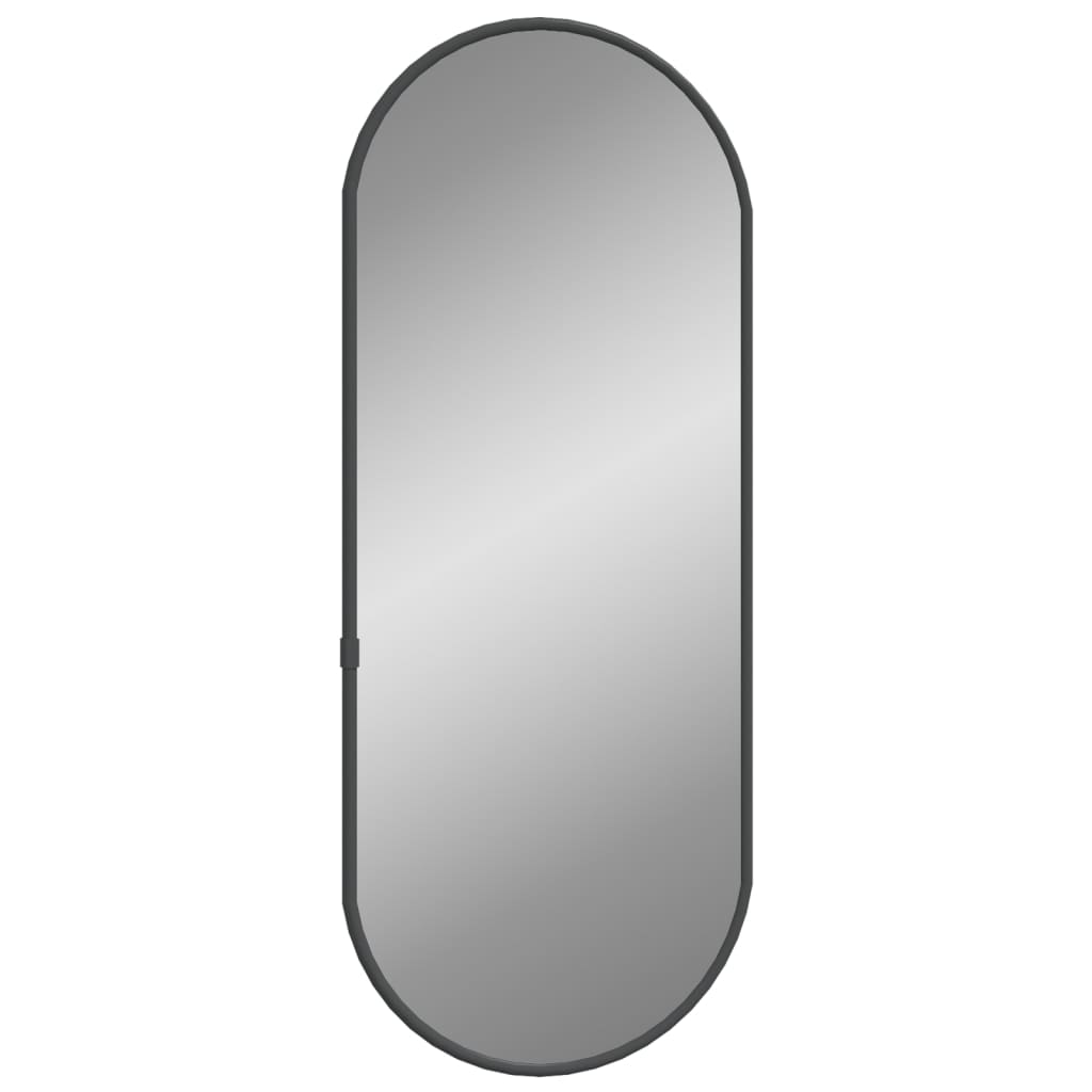 vidaXL Wall Mirror Black 50x20 cm Oval