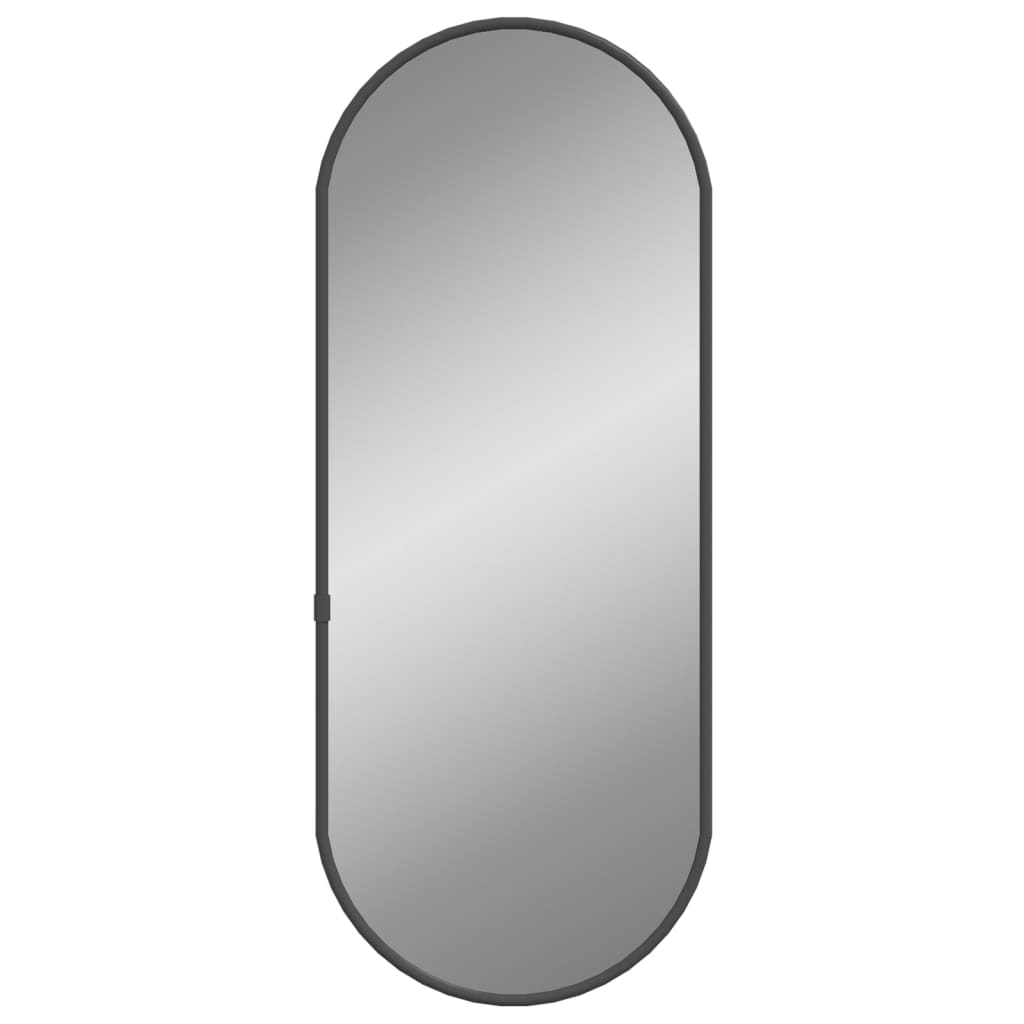 vidaXL Wall Mirror Black 50x20 cm Oval