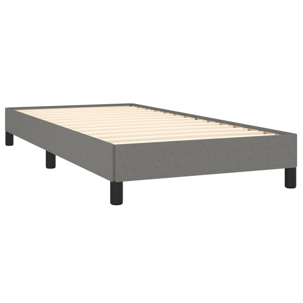 Bed Frame without Mattress Dark Grey 90x190 cm Single Single Fabric