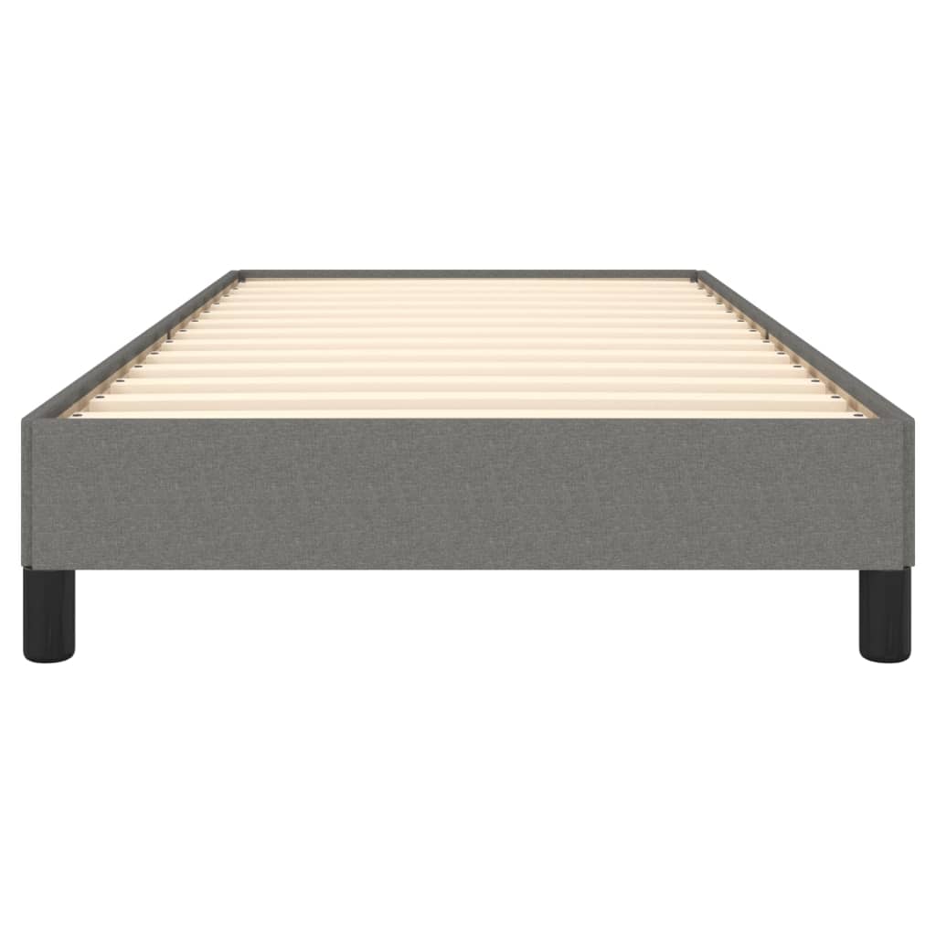 Bed Frame without Mattress Dark Grey 90x190 cm Single Single Fabric