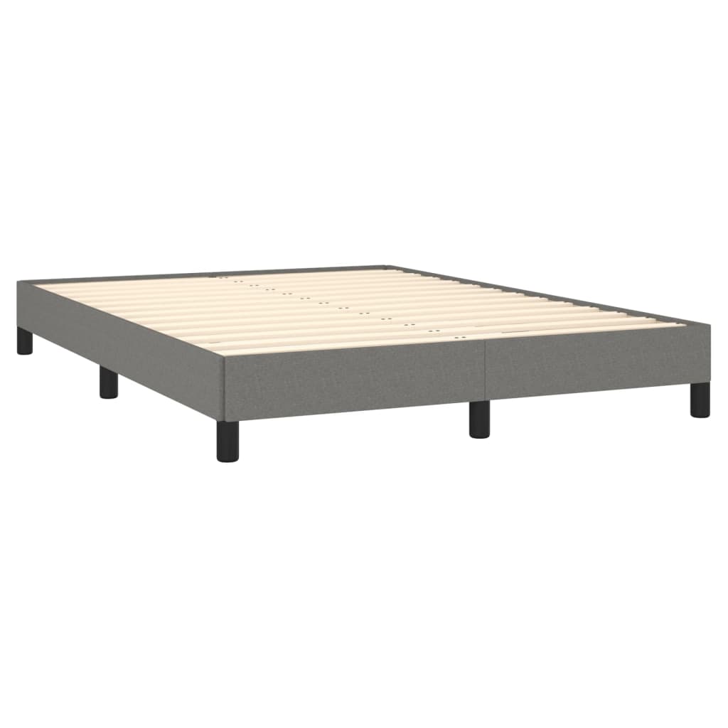 vidaXL Bed Frame without Mattress Dark Grey 135x190 cm Double Double Fabric