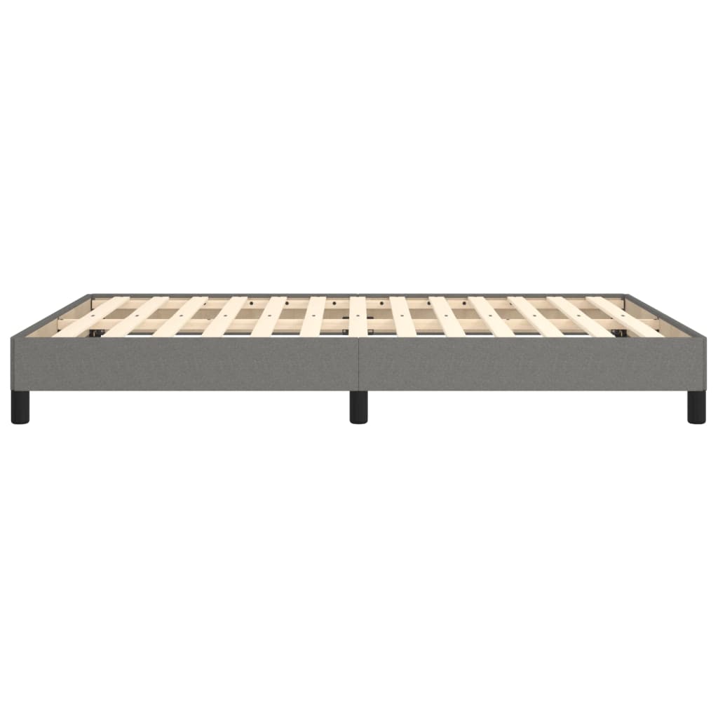 vidaXL Bed Frame without Mattress Dark Grey 135x190 cm Double Double Fabric