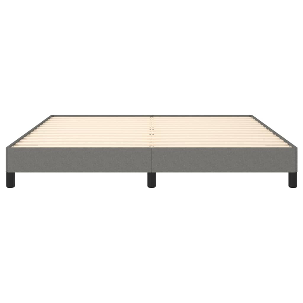 Bed Frame without Mattress Dark Grey Super King Fabric