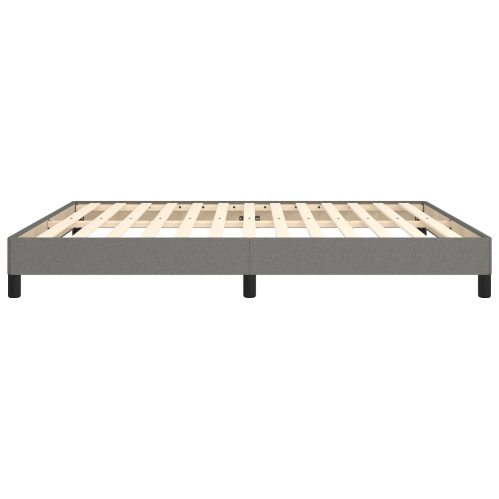 Bed Frame without Mattress Dark Grey Super King Fabric