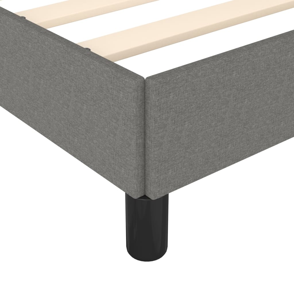Bed Frame without Mattress Dark Grey Super King Fabric