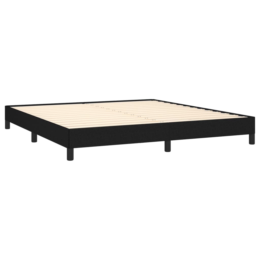 Bed Frame without Mattress Black 180x200 cm Super King Super King Fabric