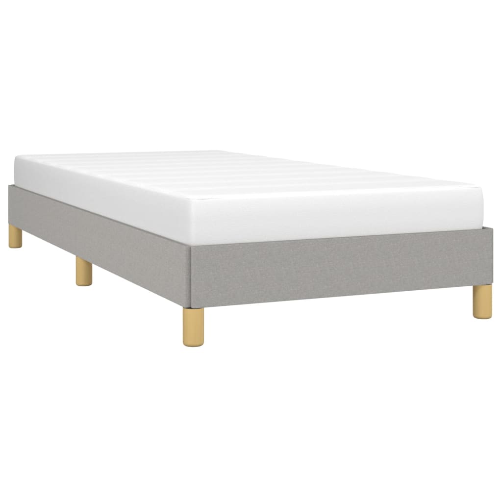 Bed Frame without Mattress Light Grey 90x190 cm Single Single Fabric