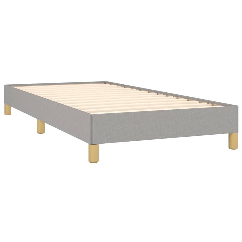 Bed Frame without Mattress Light Grey 90x190 cm Single Single Fabric