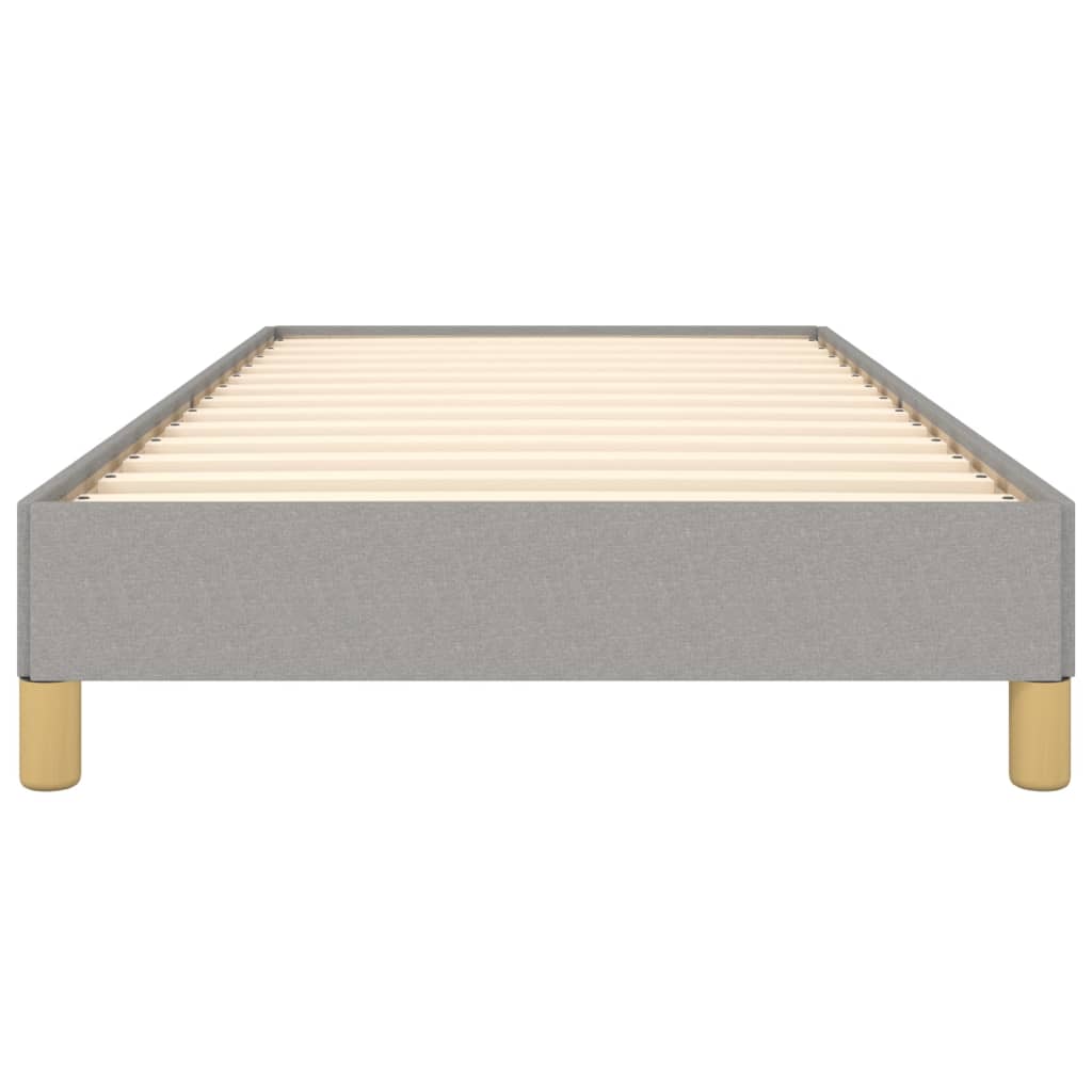 Bed Frame without Mattress Light Grey 90x190 cm Single Single Fabric