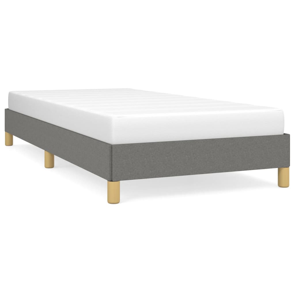 Bed Frame without Mattress Dark Grey 90x190 cm Single Single Fabric