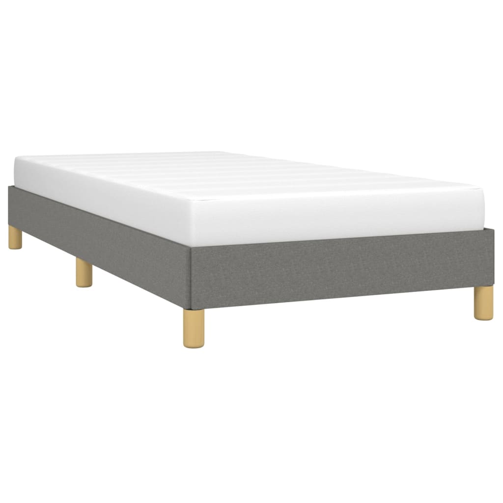 Bed Frame without Mattress Dark Grey 90x190 cm Single Single Fabric