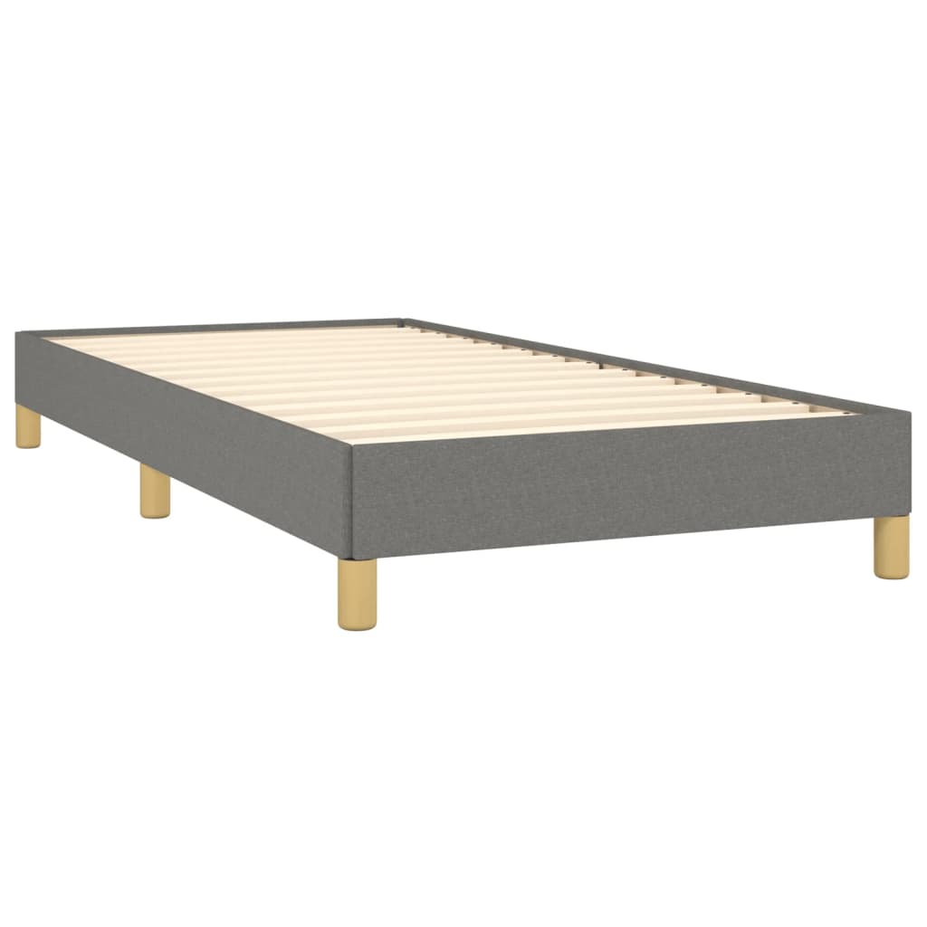 Bed Frame without Mattress Dark Grey 90x190 cm Single Single Fabric