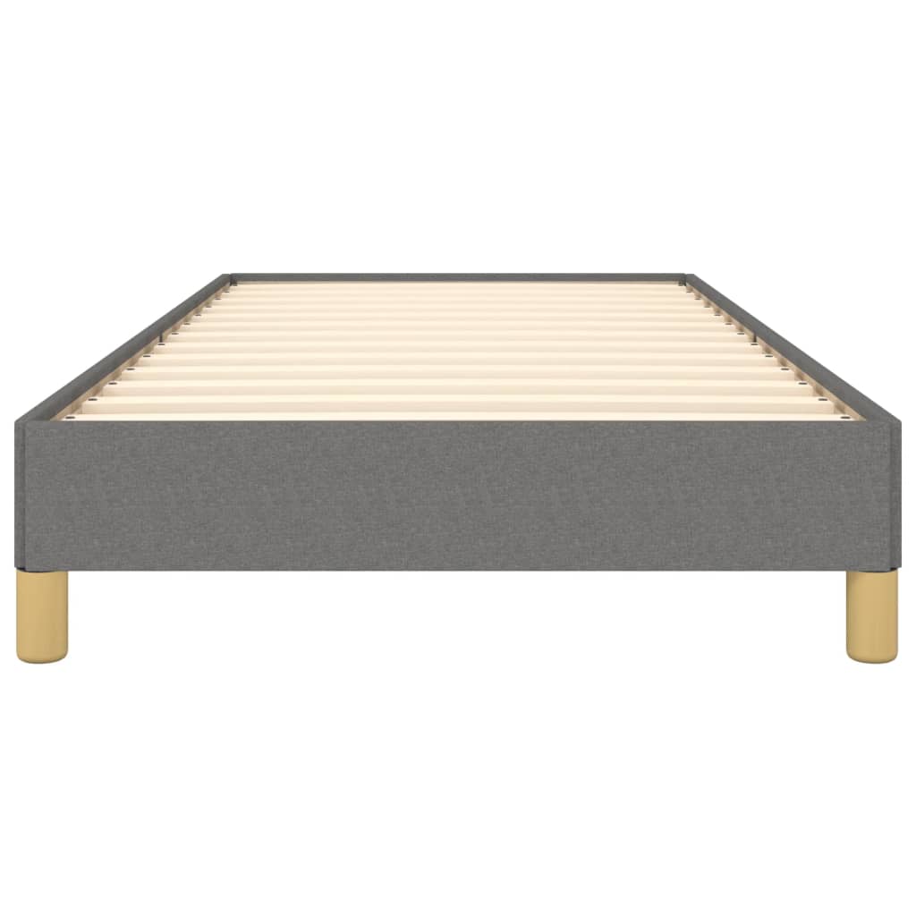 Bed Frame without Mattress Dark Grey 90x190 cm Single Single Fabric