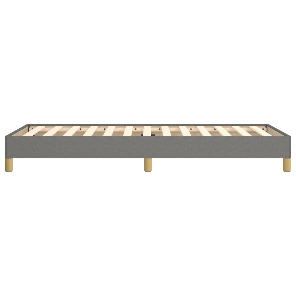 Bed Frame without Mattress Dark Grey 90x190 cm Single Single Fabric