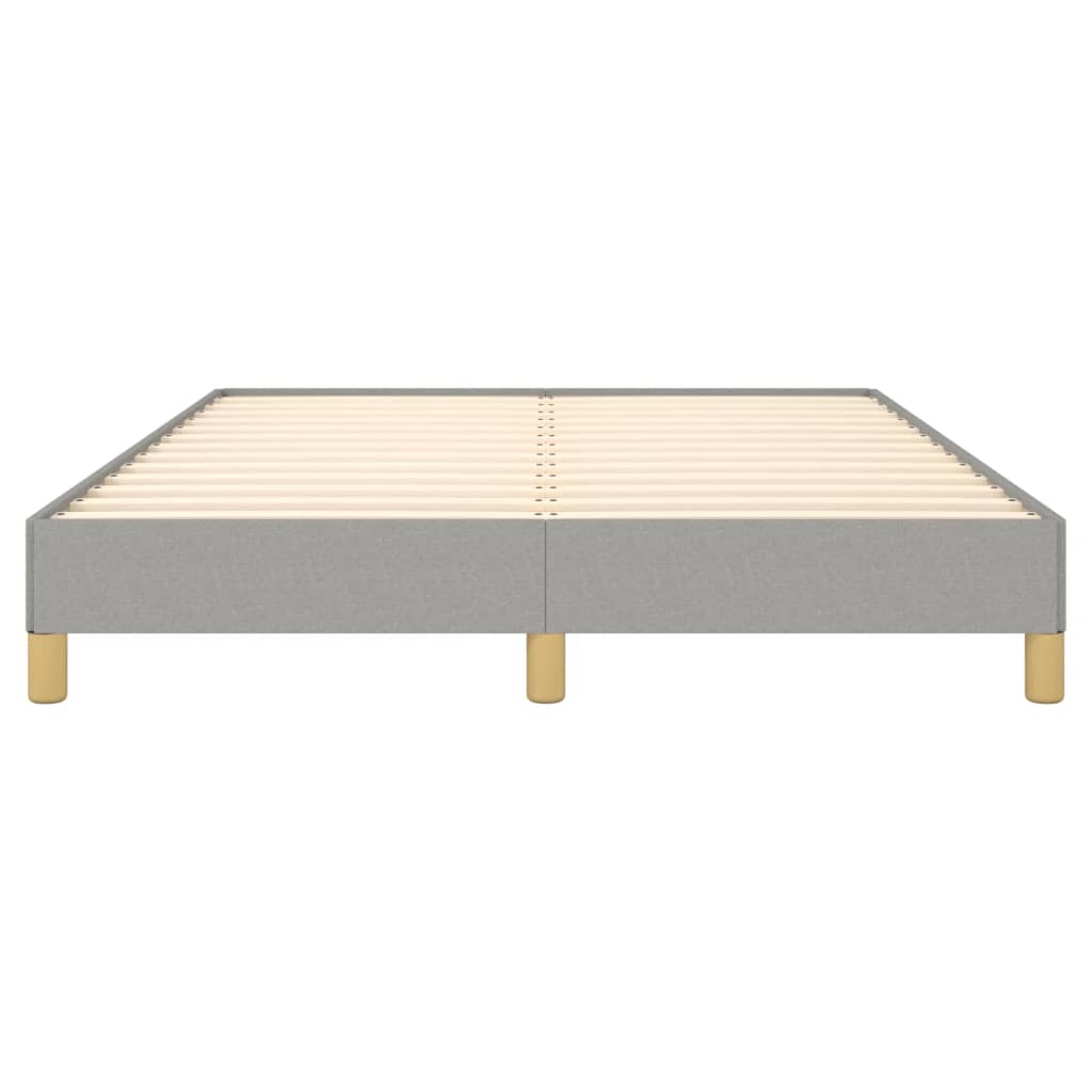 Bed Frame without Mattress Light Grey 135x190 cm Double Double Fabric