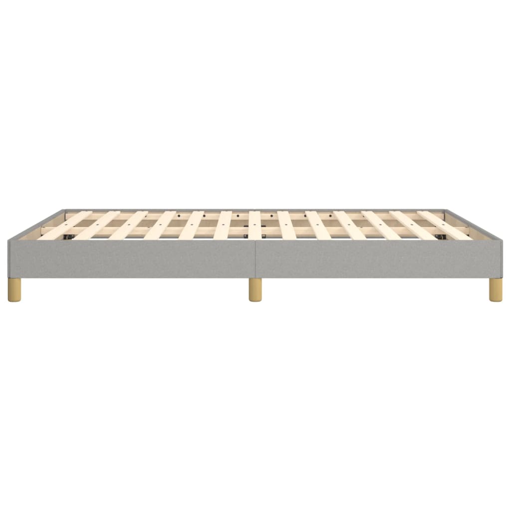 Bed Frame without Mattress Light Grey 135x190 cm Double Double Fabric