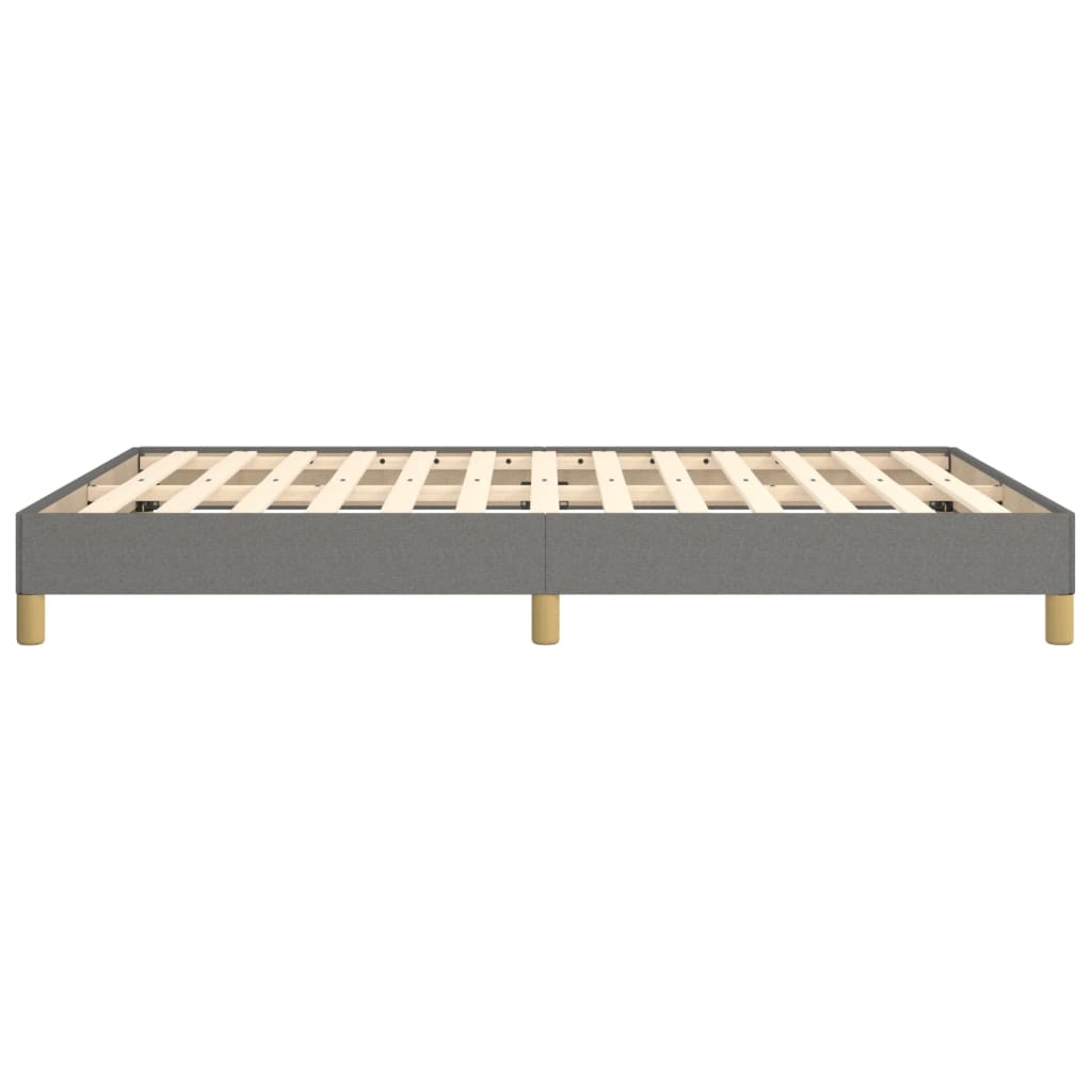 Bed Frame without Mattress Dark Grey 135x190 cm Double Double Fabric