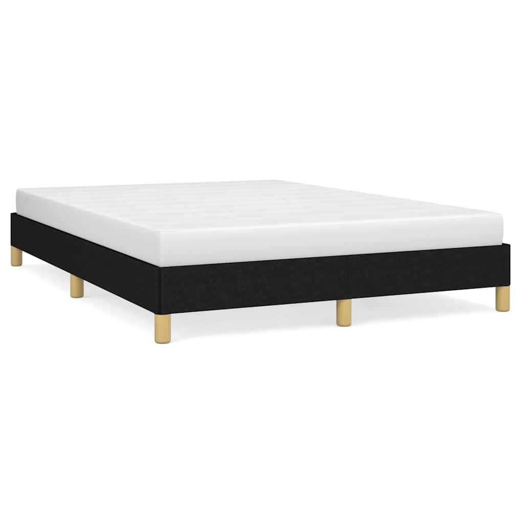 Bed Frame without Mattress Black 135x190 cm Double Double Fabric