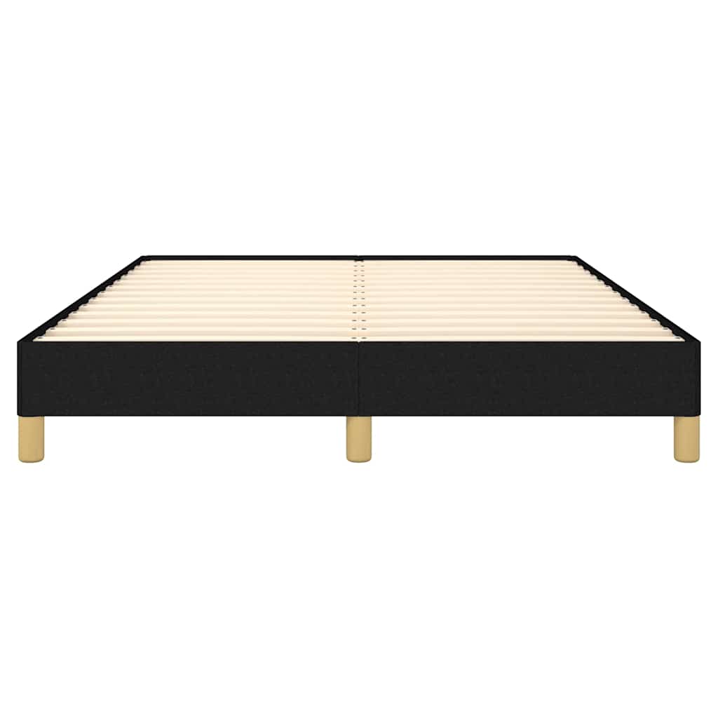 Bed Frame without Mattress Black 135x190 cm Double Double Fabric