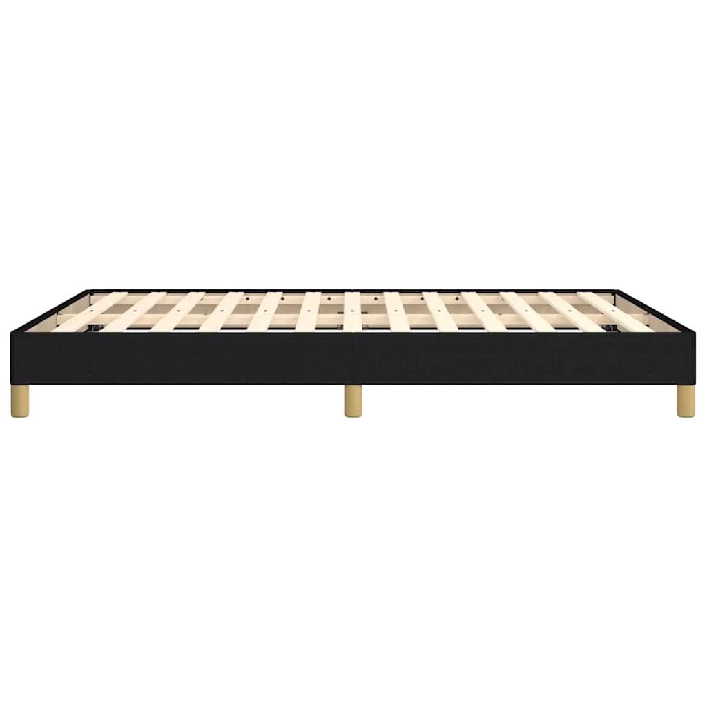 Bed Frame without Mattress Black 135x190 cm Double Double Fabric