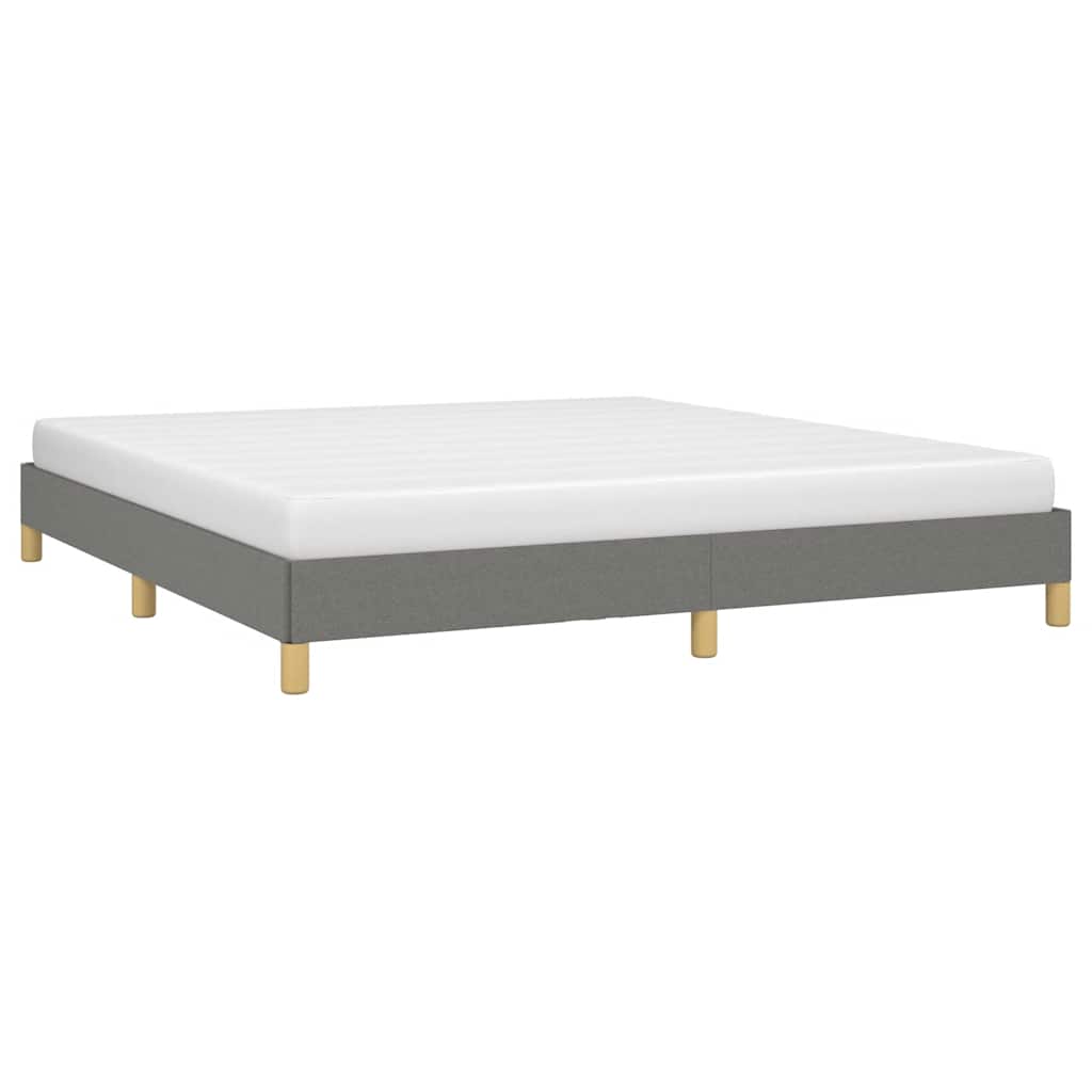 Bed Frame without Mattress Dark Grey 180x200cm Super King Fabric