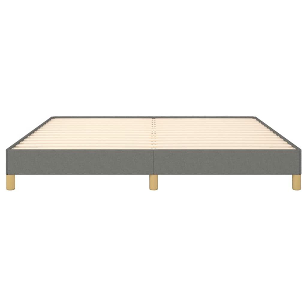 Bed Frame without Mattress Dark Grey 180x200cm Super King Fabric