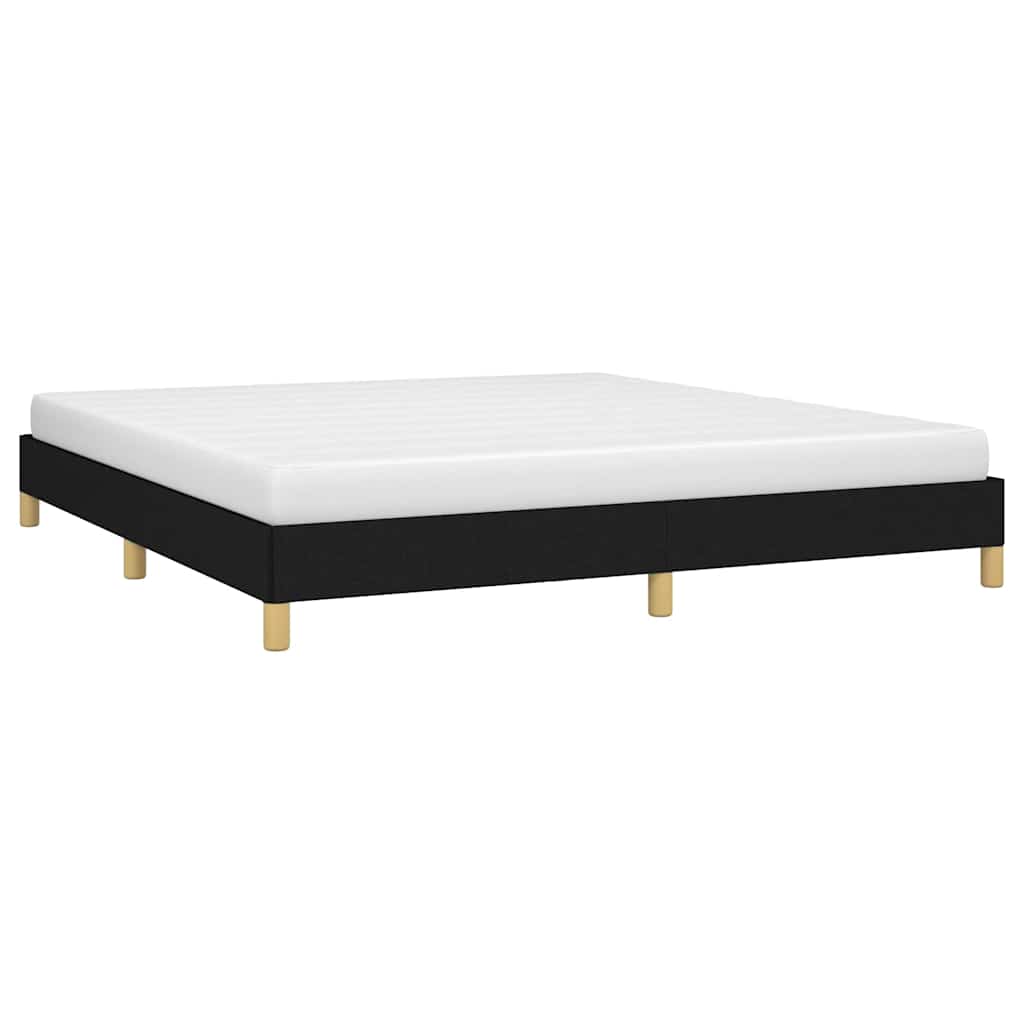 Bed Frame without Mattress Black 180x200 cm Super King Super King Fabric