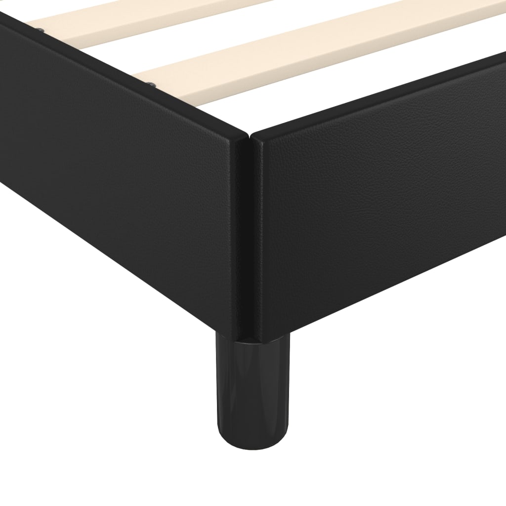 Bed Frame without Mattress Black 90x190 cm Single Single Faux Leather