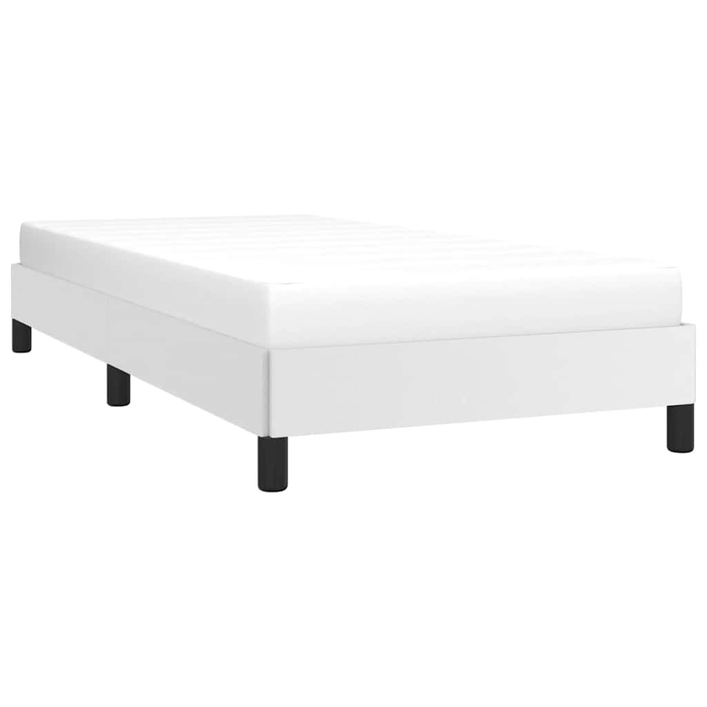 Bed Frame without Mattress White 90x190 cm Single Single Faux Leather