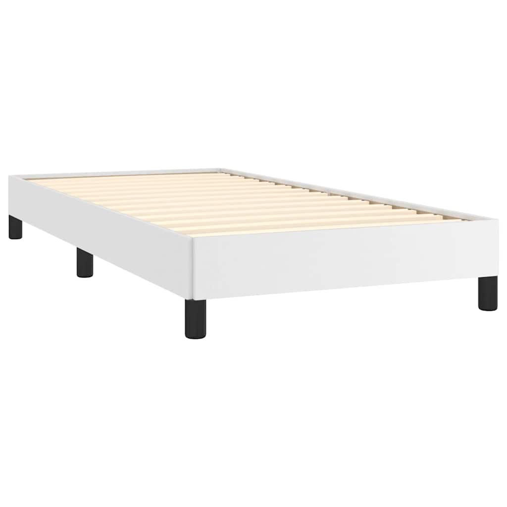 Bed Frame without Mattress White 90x190 cm Single Single Faux Leather