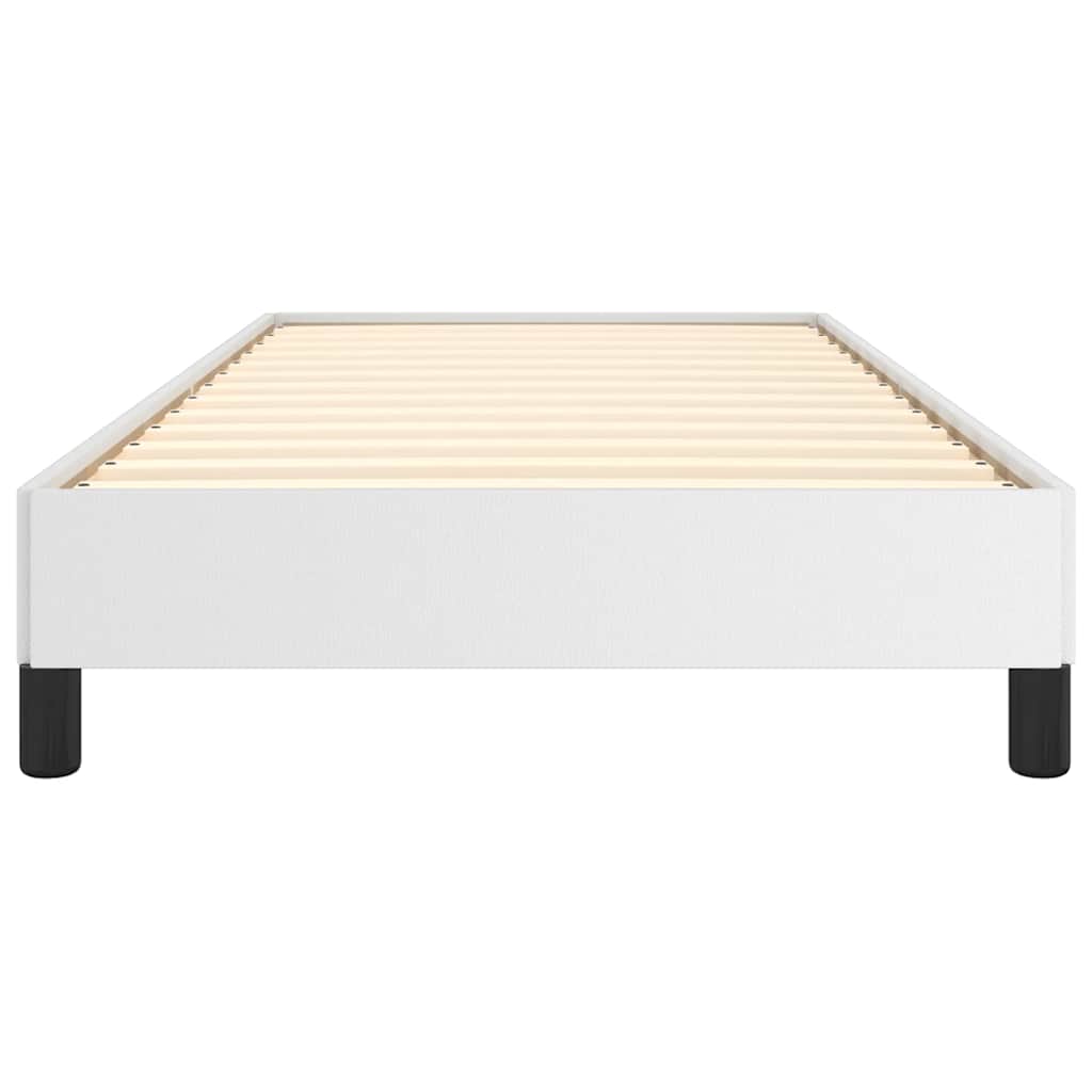 Bed Frame without Mattress White 90x190 cm Single Single Faux Leather