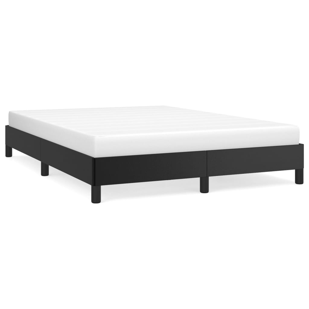 Bed Frame without Mattress Black 135x190 cm Double Double Faux Leather