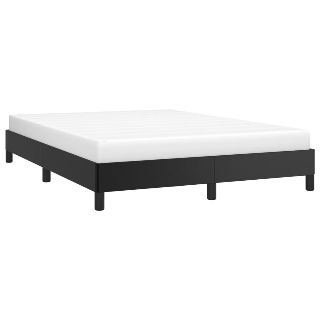 Bed Frame without Mattress Black 135x190 cm Double Double Faux Leather