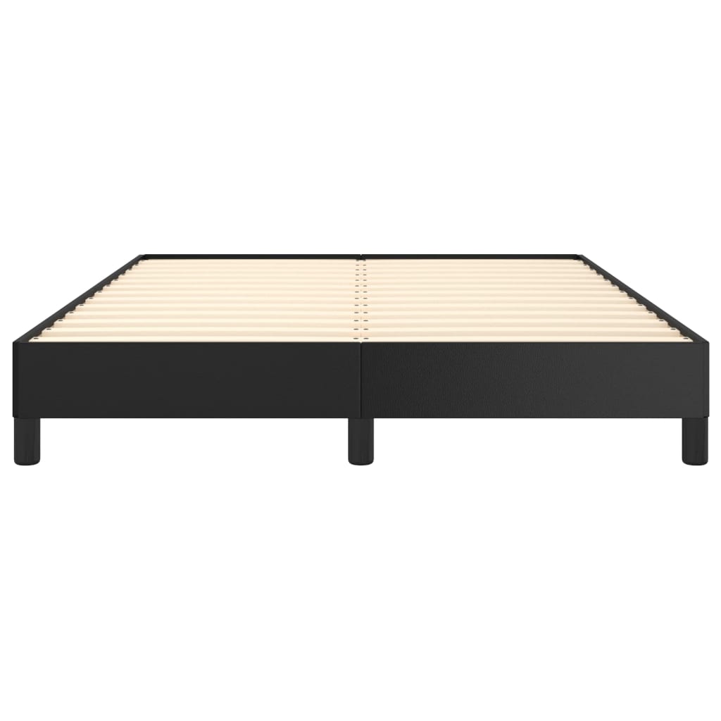 Bed Frame without Mattress Black 135x190 cm Double Double Faux Leather