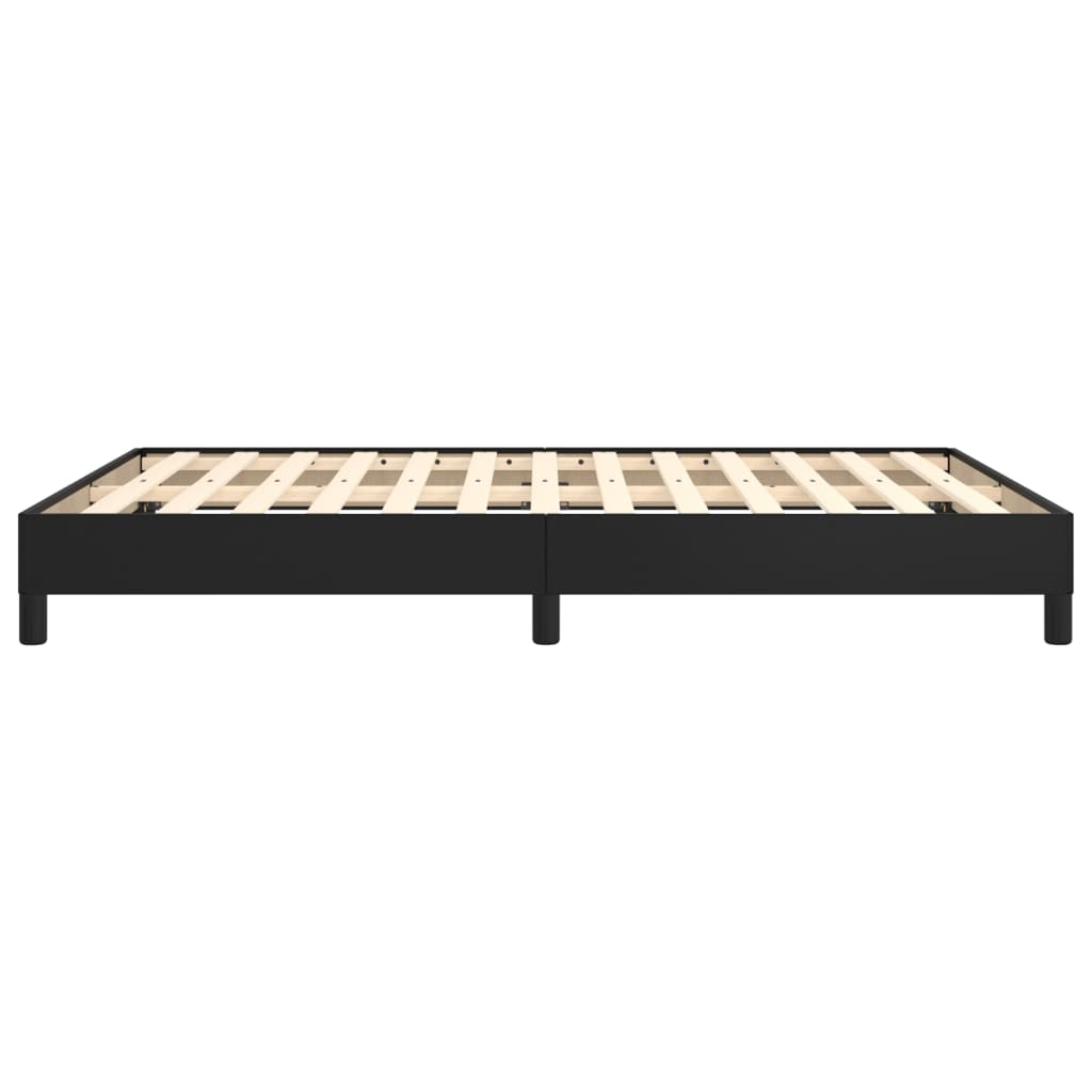 Bed Frame without Mattress Black 135x190 cm Double Double Faux Leather