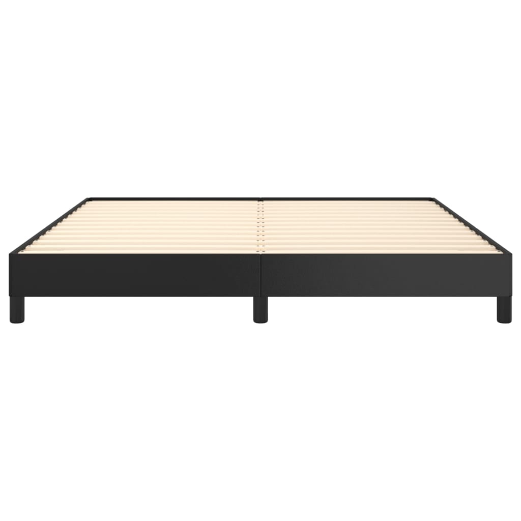 Bed Frame without Mattress Black Super King Faux Leather