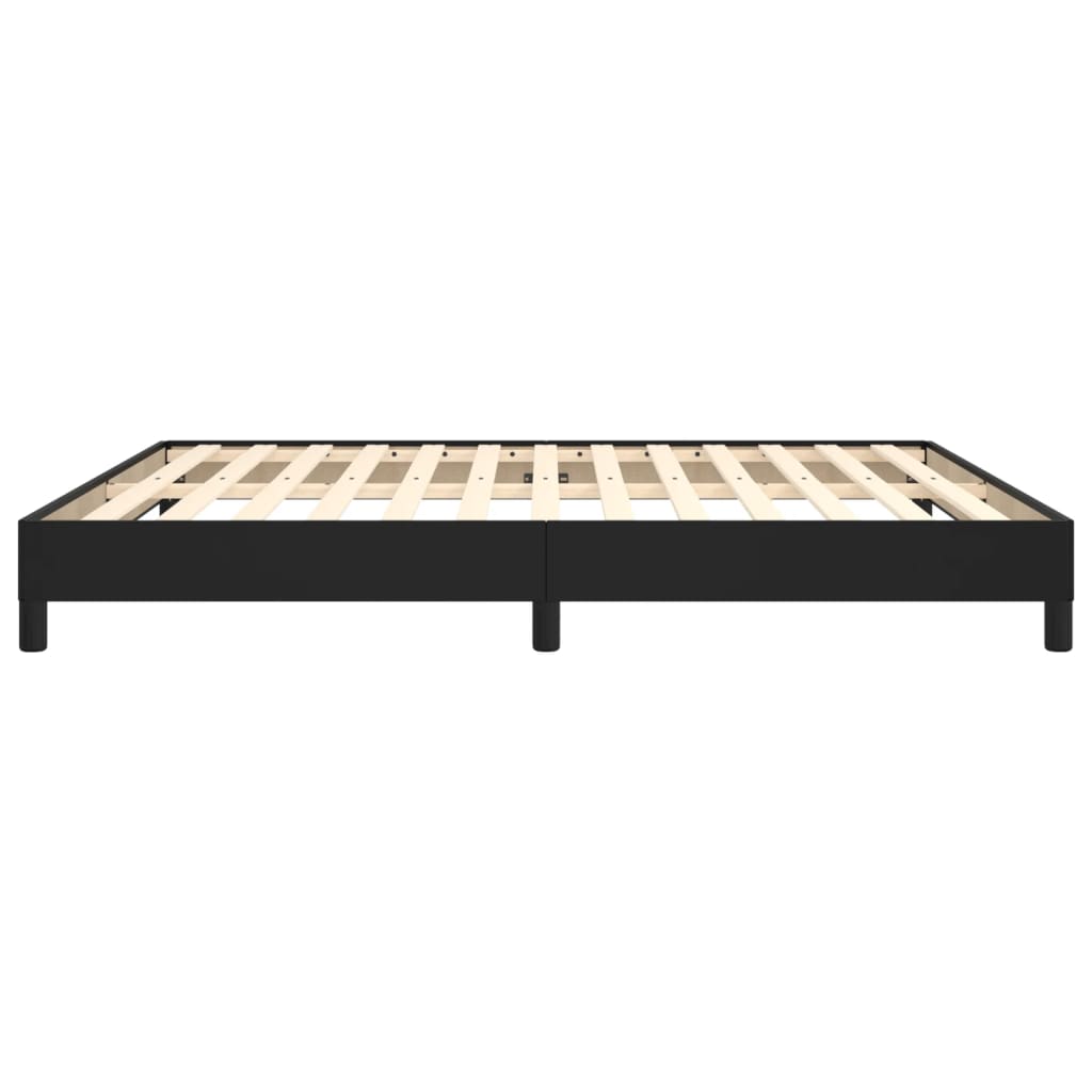Bed Frame without Mattress Black Super King Faux Leather