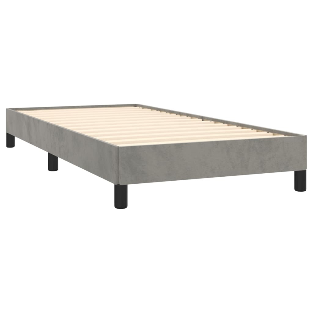 Bed Frame without Mattress Light Grey 90x190 cm Single Single Velvet