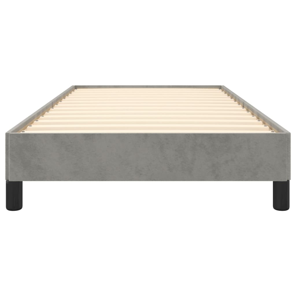 Bed Frame without Mattress Light Grey 90x190 cm Single Single Velvet